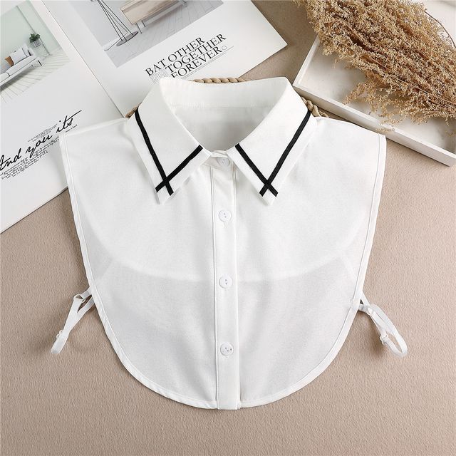 MIOW-Contrast Trim Decorative Collar