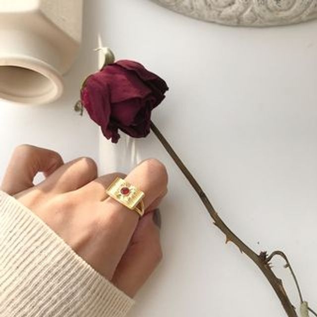 Forainer-925 Sterling Silver Rhinestone Ring