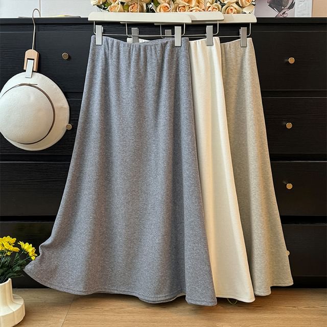 Lemongrass-Basic High-Rise A-Line Skirt