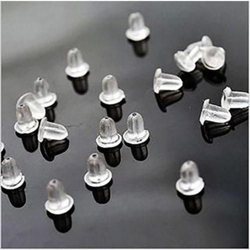 100pcs earring covers for sports Clear Silicone Earring Backs Clip