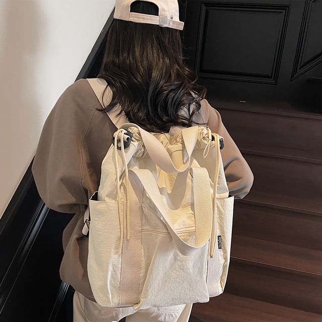 Melois-Textile Plain Backpack