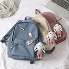 Musa Fiber Backpack MUSA - Plain Nylon Zip Backpack | YesStyle