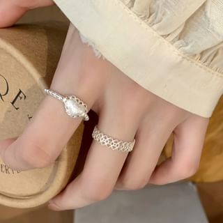 Fireflicka-Silver Tone Open Ring