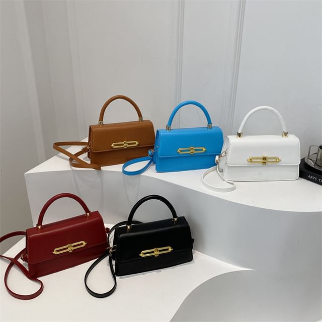 Mulgam-Faux Leather Flap Crossbody Bag