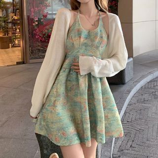 spaghetti strap halter dress