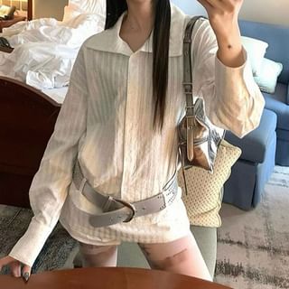 Moon City-Long-Sleeve Striped Shirt