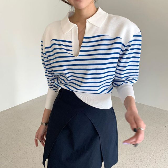 Everose-Striped Sweater