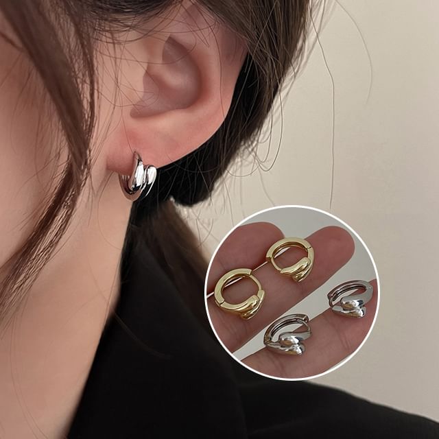 Hansha-Alloy Huggie Earring Various Designs