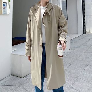 loose fitting trench coat