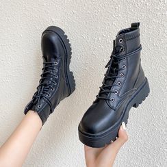 JIP - Lace Up Platform Short Boots JIP - Lace Up Platform Short Boots