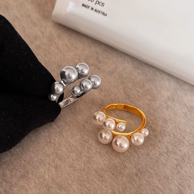 Fireflicka-Faux Pearl Beaded Ring