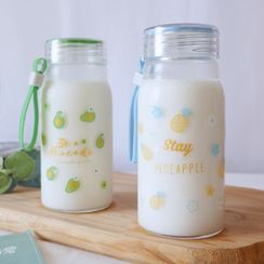 KITCHI - Fruit-Print Glass Water Bottle KITCHI - Fruit-Print Glass Water Bottle