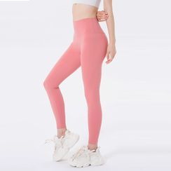 AT NINE - Sheer Panel Yoga Pants