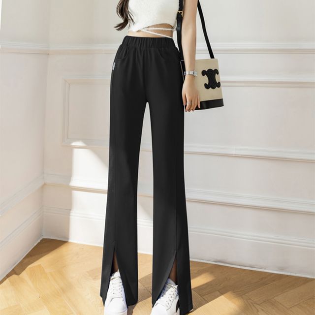 Everose-Slit Wide Leg Pants