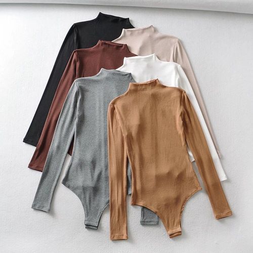 Verlom - Long-Sleeve Square-Neck Bodysuit Top