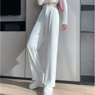 Bansika - Plain Wide-Leg Dress Pants | YesStyle