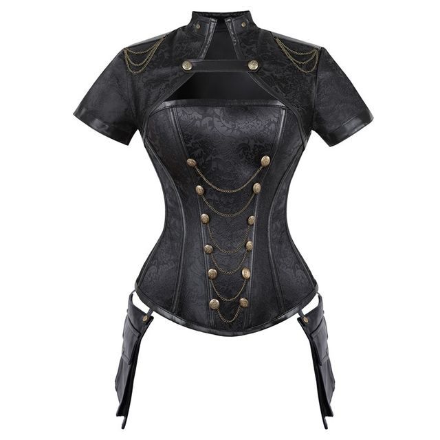 Lady Citrus-Short-Sleeve Corset Top