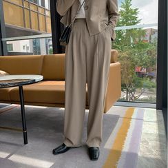 UPTOWNHOLIC - Formal Baggy-Fit Dress Pants UPTOWNHOLIC - Formal Baggy-Fit Dress Pants