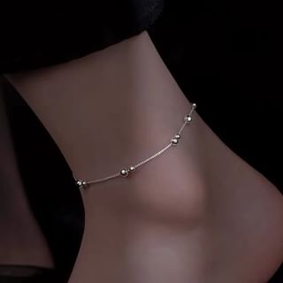Parskletie-Beaded Sterling Silver Anklet