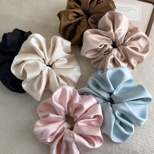 Kayochs-Plain Satin Scrunchie
