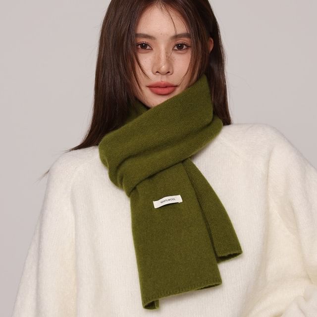 Combon-Plain Knit Scarf