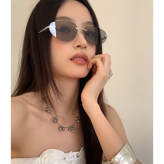 MOL Girl-Rimless Rectangle Sunglasses