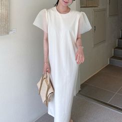 Pomona - Short-Sleeve Midi A-Line Dress