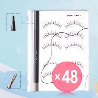 Judydoll - Eyelashes & Adhesive Eyeliner Kit (x48) (Bulk Box)