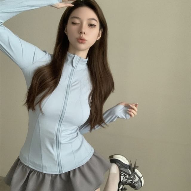 Alfie-Plain Slim-Fit Zip-Up Jacket