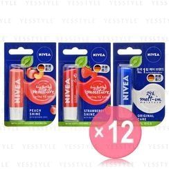 NIVEA - 24H Melt-In Long Lasting Moisture Caring Lip Balm (x12) (Bulk Box)