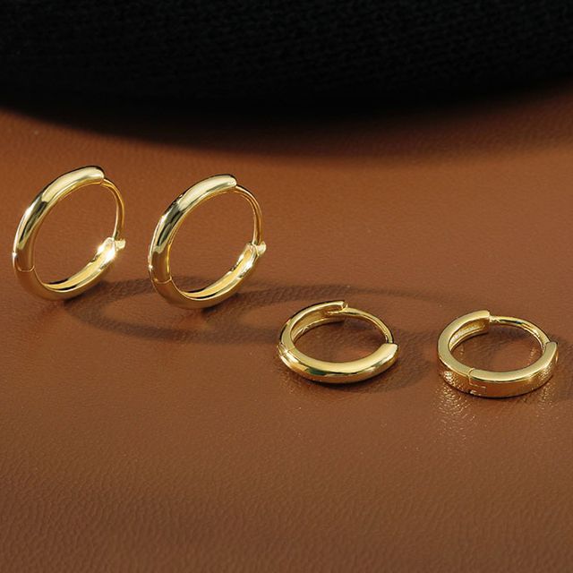 Kamuel-Sterling Silver Hoop Earring