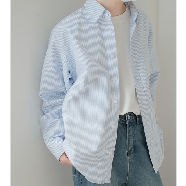 DAZO Studios-Long-Sleeve Striped Shirt