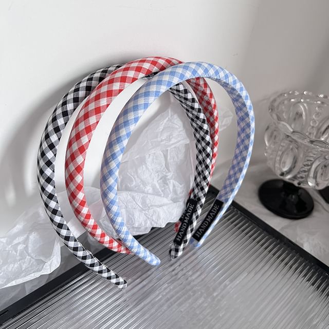 Sesori-Plaid Fabric Headband