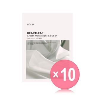 Anua - Heartleaf Cream Mask Night Solution Pack (x10) (Bulk Box)
