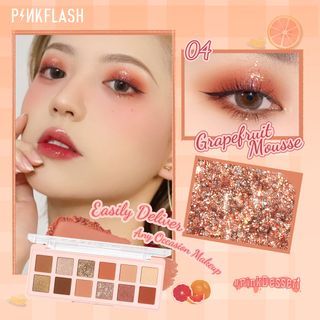 PINKFLASH - Pro Touch Eyeshadow Palette-Grapefruit
