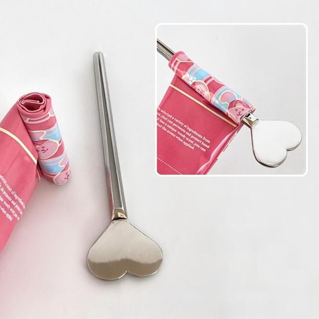 denivyse-Heart Alloy Toothpaste Squeezer