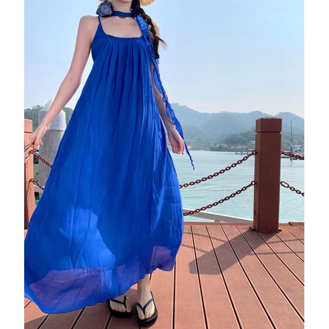 asymmetrical maxi dress with sleeves 3D Floral Spaghetti Straps A-Line Sky Blue Satin Short Mini Homecoming