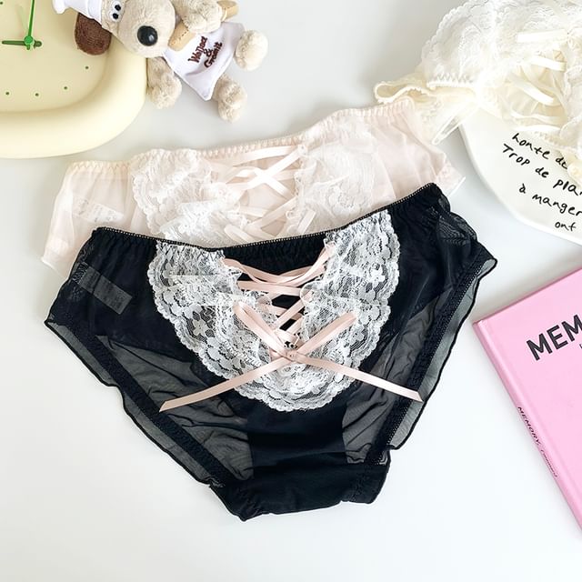 Gecko-Lace Panel Panty