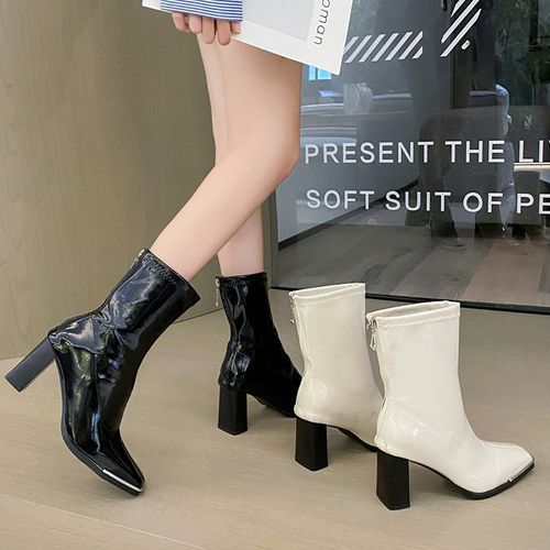 Square toe hotsell calf boots