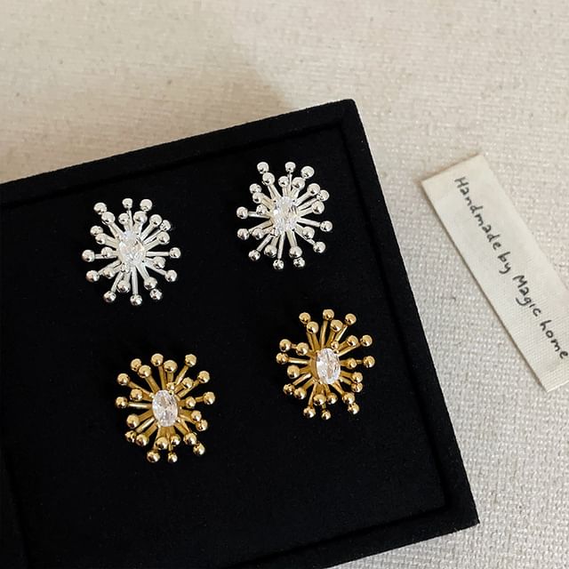 Panda Dama-925 Sterling Silver Rhinestone Stud Earring