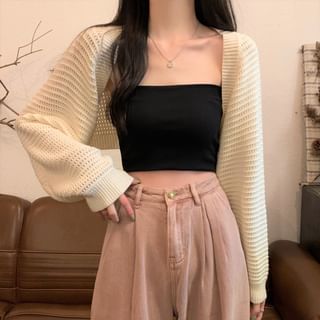 Secolo Open-Front Eyelet-Knit Cardigan Sale