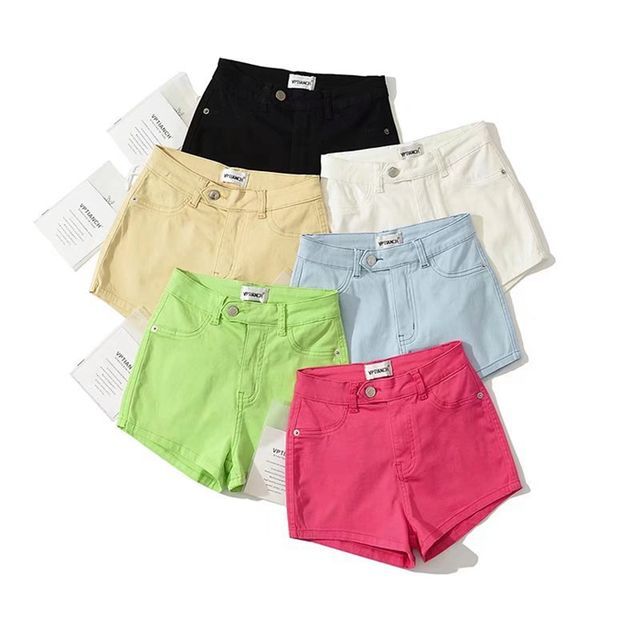Ulark-High Waist Denim Shorts