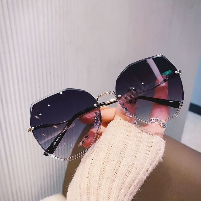 iLANURA-Metal Frame Gradient Sunglasses