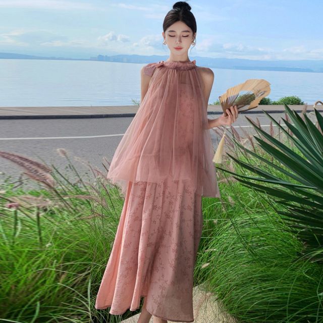 black jersey dress outfit Universal Standard Women's Delilah Tie Waist Midi Dress - Black main image 1