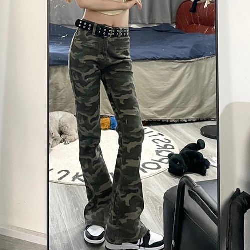 Camo bell sale bottom jeans