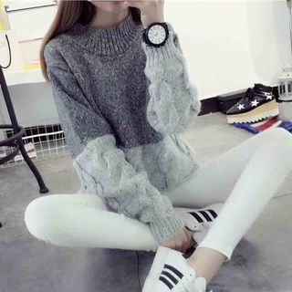 Qimi - Cable Knit Chunky Sweater | YesStyle