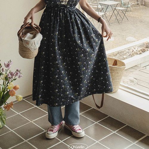 Viscose pinafore outlet dress