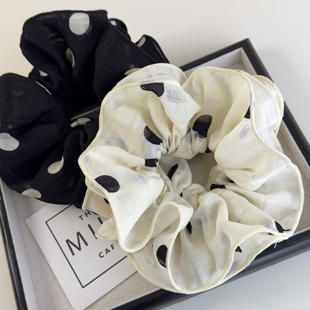 Kayochs-Dotted Layered Scrunchie