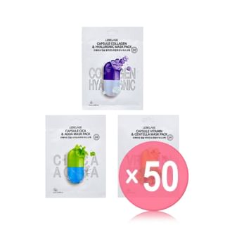 LEBELAGE - Capsule 2x Mask Pack Set - 3 Types (x50) (Bulk Box)
