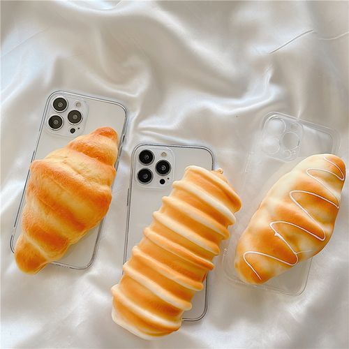 Squishy Croissant Phone Case iPhone 13 Pro Max 13 Pro 13 13 mini 12 Pro Max 12 Pro 12 12 mini 11 Pro Max 11 Pro 11 SE XS Max